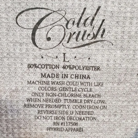 Cold Crush Graphic Crop Sweatshirt Grey Multi Size L - Picture 10 of 13